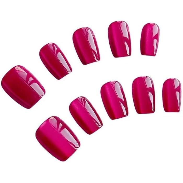 3D NAILS mirror METALIC - 12pcs PRESS ON NAILS Medium OVAL SHAPE - MIRROR False Nails, Pe rfect For Parties+ 1 SHEET DOUBLE FACE-N1 - Image 2